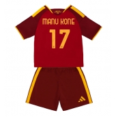 Otroški AS Roma Manu Kone #17 Replika nogometni dresi kompleti Domači 2026-27 Kratek Rokav (+ hlače)