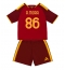 Otroški AS Roma Rodrigo Mora #86 Replika nogometni dresi kompleti Domači 2026-27 Kratek Rokav (+ hlače)