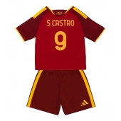 Otroški AS Roma Santiago Castro #9 Replika nogometni dresi kompleti Domači 2026-27 Kratek Rokav (+ hlače)
