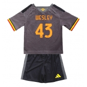 Otroški AS Roma Wesley Franca #43 Replika nogometni dresi kompleti Tretji 2026-27 Kratek Rokav (+ hlače)