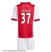 Otroški Ajax Josip Sutalo #37 Replika nogometni dresi kompleti Domači 2025-26 Kratek Rokav (+ hlače)