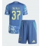 Otroški Ajax Josip Sutalo #37 Replika nogometni dresi kompleti Gostujoči 2024-25 Kratek Rokav (+ hlače)