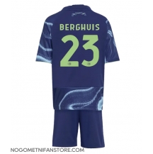 Otroški Ajax Steven Berghuis #23 Replika nogometni dresi kompleti Gostujoči 2025-26 Kratek Rokav (+ hlače)