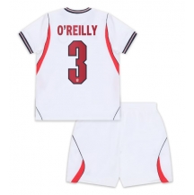 Otroški Anglija Nico O'Reilly #3 Replika nogometni dresi kompleti Domači SP 2026 Kratek Rokav (+ hlače)