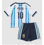 Otroški Argentina Lionel Messi #10 Replika nogometni dresi kompleti Domači SP 2026 Kratek Rokav (+ hlače)