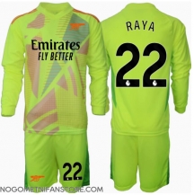 Otroški Arsenal David Raya #22 Vratar Replika nogometni dresi kompleti Domači 2024-25 Dolgi Rokav (+ hlače)