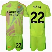 Otroški Arsenal David Raya #22 Vratar Replika nogometni dresi kompleti Domači 2024-25 Kratek Rokav (+ hlače)