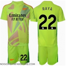 Otroški Arsenal David Raya #22 Vratar Replika nogometni dresi kompleti Domači 2024-25 Kratek Rokav (+ hlače)