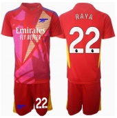 Otroški Arsenal David Raya #22 Vratar Replika nogometni dresi kompleti Gostujoči 2024-25 Kratek Rokav (+ hlače)