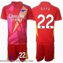Otroški Arsenal David Raya #22 Vratar Replika nogometni dresi kompleti Gostujoči 2024-25 Kratek Rokav (+ hlače)