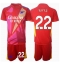 Otroški Arsenal David Raya #22 Vratar Replika nogometni dresi kompleti Gostujoči 2024-25 Kratek Rokav (+ hlače)