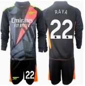 Otroški Arsenal David Raya #22 Vratar Replika nogometni dresi kompleti Tretji 2024-25 Dolgi Rokav (+ hlače)
