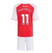 Otroški Arsenal Gabriel Martinelli #11 Replika nogometni dresi kompleti Domači 2025-26 Kratek Rokav (+ hlače)