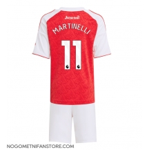 Otroški Arsenal Gabriel Martinelli #11 Replika nogometni dresi kompleti Domači 2025-26 Kratek Rokav (+ hlače)