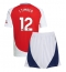 Otroški Arsenal Jurrien Timber #12 Replika nogometni dresi kompleti Domači 2024-25 Kratek Rokav (+ hlače)