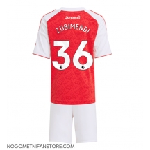 Otroški Arsenal Martin Zubimendi #36 Replika nogometni dresi kompleti Domači 2025-26 Kratek Rokav (+ hlače)