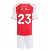 Otroški Arsenal Mikel Merino #23 Replika nogometni dresi kompleti Domači 2025-26 Kratek Rokav (+ hlače)