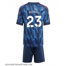 Otroški Arsenal Mikel Merino #23 Replika nogometni dresi kompleti Gostujoči 2025-26 Kratek Rokav (+ hlače)