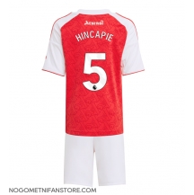 Otroški Arsenal Piero Hincapie #5 Replika nogometni dresi kompleti Domači 2025-26 Kratek Rokav (+ hlače)
