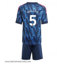 Otroški Arsenal Piero Hincapie #5 Replika nogometni dresi kompleti Gostujoči 2025-26 Kratek Rokav (+ hlače)