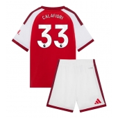 Otroški Arsenal Riccardo Calafiori #33 Replika nogometni dresi kompleti Domači 2026-27 Kratek Rokav (+ hlače)
