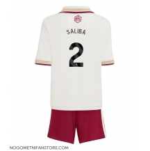 Otroški Arsenal William Saliba #2 Replika nogometni dresi kompleti Tretji 2025-26 Kratek Rokav (+ hlače)