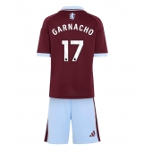 Otroški Aston Villa Alejandro Garnacho #17 Replika nogometni dresi kompleti Domači 2026-27 Kratek Rokav (+ hlače)
