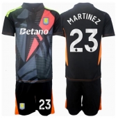 Otroški Aston Villa Emiliano Martinez #23 Vratar Replika nogometni dresi kompleti Gostujoči 2024-25 Kratek Rokav (+ hlače)