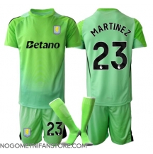Otroški Aston Villa Emiliano Martinez #23 Vratar Replika nogometni dresi kompleti Gostujoči 2025-26 Kratek Rokav (+ hlače)