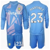 Otroški Aston Villa Emiliano Martinez #23 Vratar Replika nogometni dresi kompleti Tretji 2024-25 Dolgi Rokav (+ hlače)