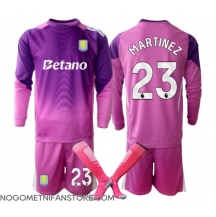 Otroški Aston Villa Emiliano Martinez #23 Vratar Replika nogometni dresi kompleti Tretji 2025-26 Dolgi Rokav (+ hlače)