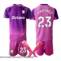 Otroški Aston Villa Emiliano Martinez #23 Vratar Replika nogometni dresi kompleti Tretji 2025-26 Kratek Rokav (+ hlače)
