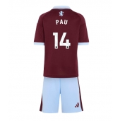 Otroški Aston Villa Pau Torres #14 Replika nogometni dresi kompleti Domači 2026-27 Kratek Rokav (+ hlače)