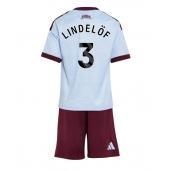 Otroški Aston Villa Victor Lindelof #3 Replika nogometni dresi kompleti Tretji 2026-27 Kratek Rokav (+ hlače)