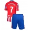 Otroški Atletico Madrid Antoine Griezmann #7 Replika nogometni dresi kompleti Domači 2024-25 Kratek Rokav (+ hlače)