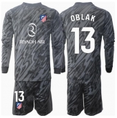 Otroški Atletico Madrid Jan Oblak #13 Vratar Replika nogometni dresi kompleti Domači 2024-25 Dolgi Rokav (+ hlače)