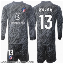 Otroški Atletico Madrid Jan Oblak #13 Vratar Replika nogometni dresi kompleti Domači 2024-25 Dolgi Rokav (+ hlače)