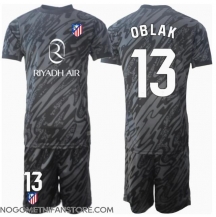 Otroški Atletico Madrid Jan Oblak #13 Vratar Replika nogometni dresi kompleti Domači 2024-25 Kratek Rokav (+ hlače)