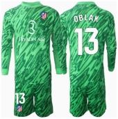 Otroški Atletico Madrid Jan Oblak #13 Vratar Replika nogometni dresi kompleti Gostujoči 2024-25 Dolgi Rokav (+ hlače)
