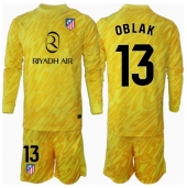 Otroški Atletico Madrid Jan Oblak #13 Vratar Replika nogometni dresi kompleti Tretji 2024-25 Dolgi Rokav (+ hlače)