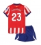 Otroški Atletico Madrid Morten Hjulmand #23 Replika nogometni dresi kompleti Domači 2026-27 Kratek Rokav (+ hlače)