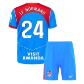 Otroški Atletico Madrid Robin Le Normand #24 Replika nogometni dresi kompleti Tretji 2025-26 Kratek Rokav (+ hlače)