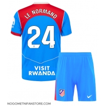 Otroški Atletico Madrid Robin Le Normand #24 Replika nogometni dresi kompleti Tretji 2025-26 Kratek Rokav (+ hlače)