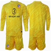 Otroški Atletico Madrid Vratar Replika nogometni dresi kompleti Tretji 2024-25 Dolgi Rokav (+ hlače)