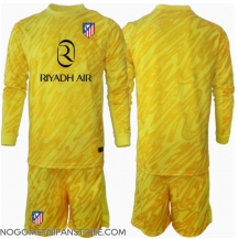 Otroški Atletico Madrid Vratar Replika nogometni dresi kompleti Tretji 2024-25 Dolgi Rokav (+ hlače)