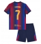 Otroški Barcelona Fermin Lopez #7 Replika nogometni dresi kompleti Domači 2026-27 Kratek Rokav (+ hlače)