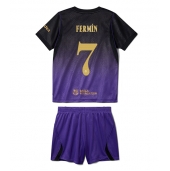Otroški Barcelona Fermin Lopez #7 Replika nogometni dresi kompleti Gostujoči 2026-27 Kratek Rokav (+ hlače)