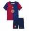 Otroški Barcelona Frenkie de Jong #21 Replika nogometni dresi kompleti Domači 2024-25 Kratek Rokav (+ hlače)