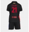 Otroški Barcelona Frenkie de Jong #21 Replika nogometni dresi kompleti Gostujoči 2024-25 Kratek Rokav (+ hlače)