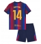 Otroški Barcelona Karim Adeyemi #14 Replika nogometni dresi kompleti Domači 2026-27 Kratek Rokav (+ hlače)